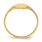 10K Oval Polished Child Signet Ring