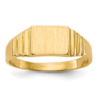 10K Satin Rectangular Child's Signet Ring