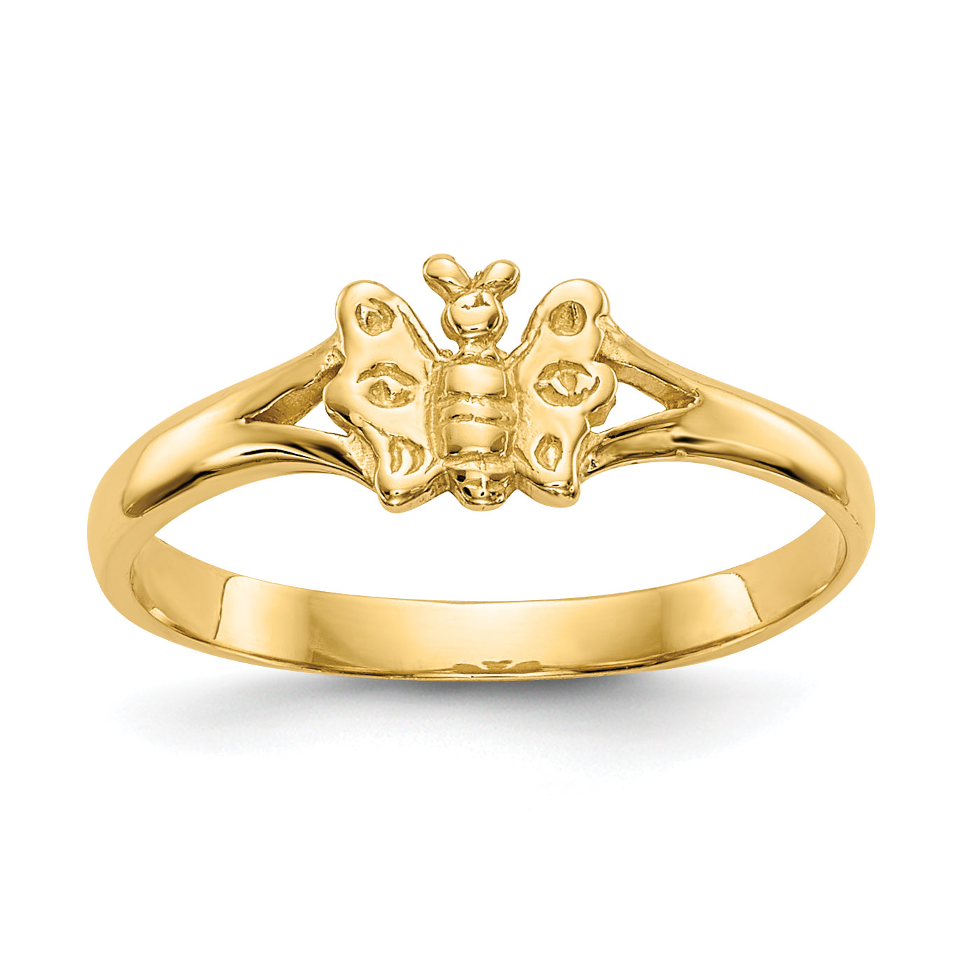 10K Butterfly Baby Ring Main image