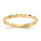 10K High Polished Band Childs Ring