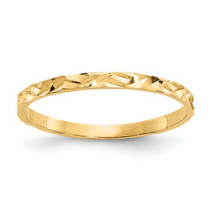 10K High Polished Band Childs Ring