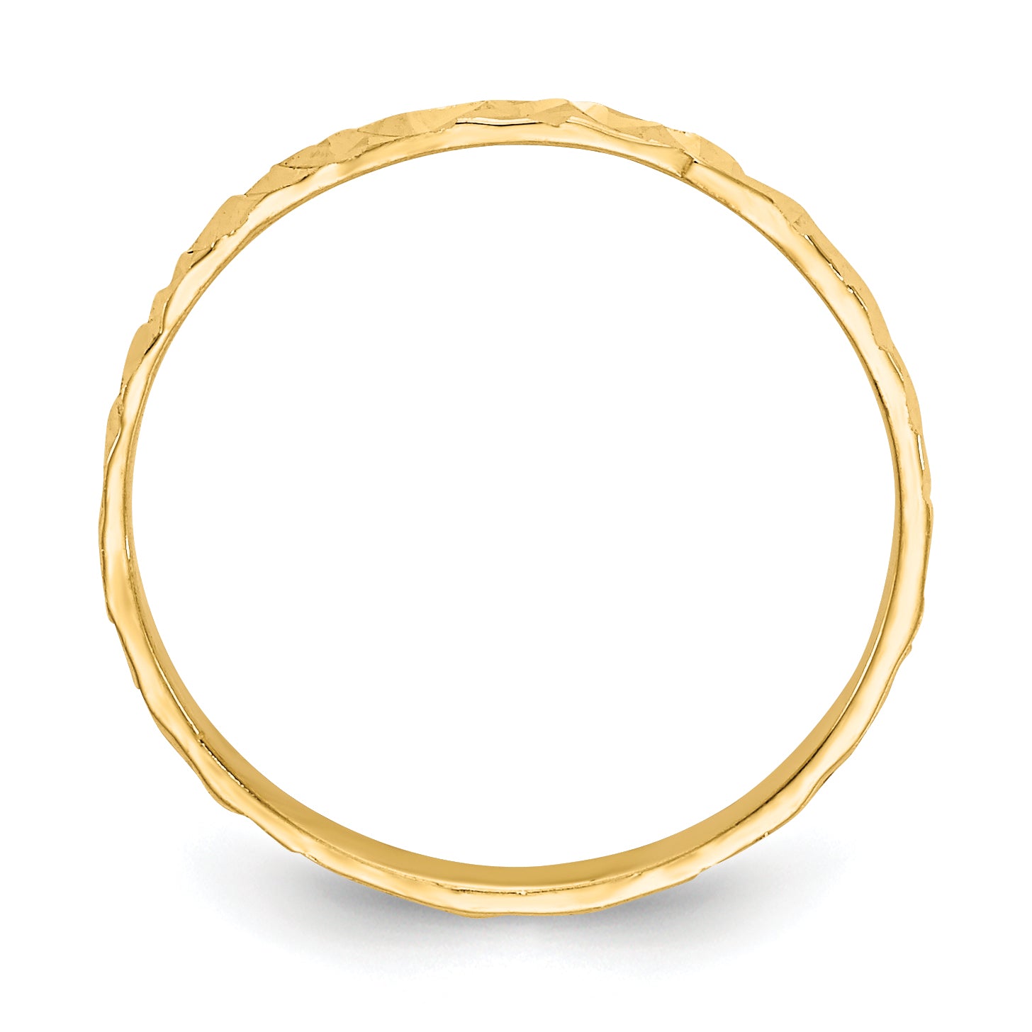 10K Diamond-cut Design Band Childs Ring Secondary image