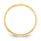 10K Diamond-cut Design Band Childs Ring