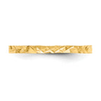 10K Diamond-cut Design Band Childs Ring