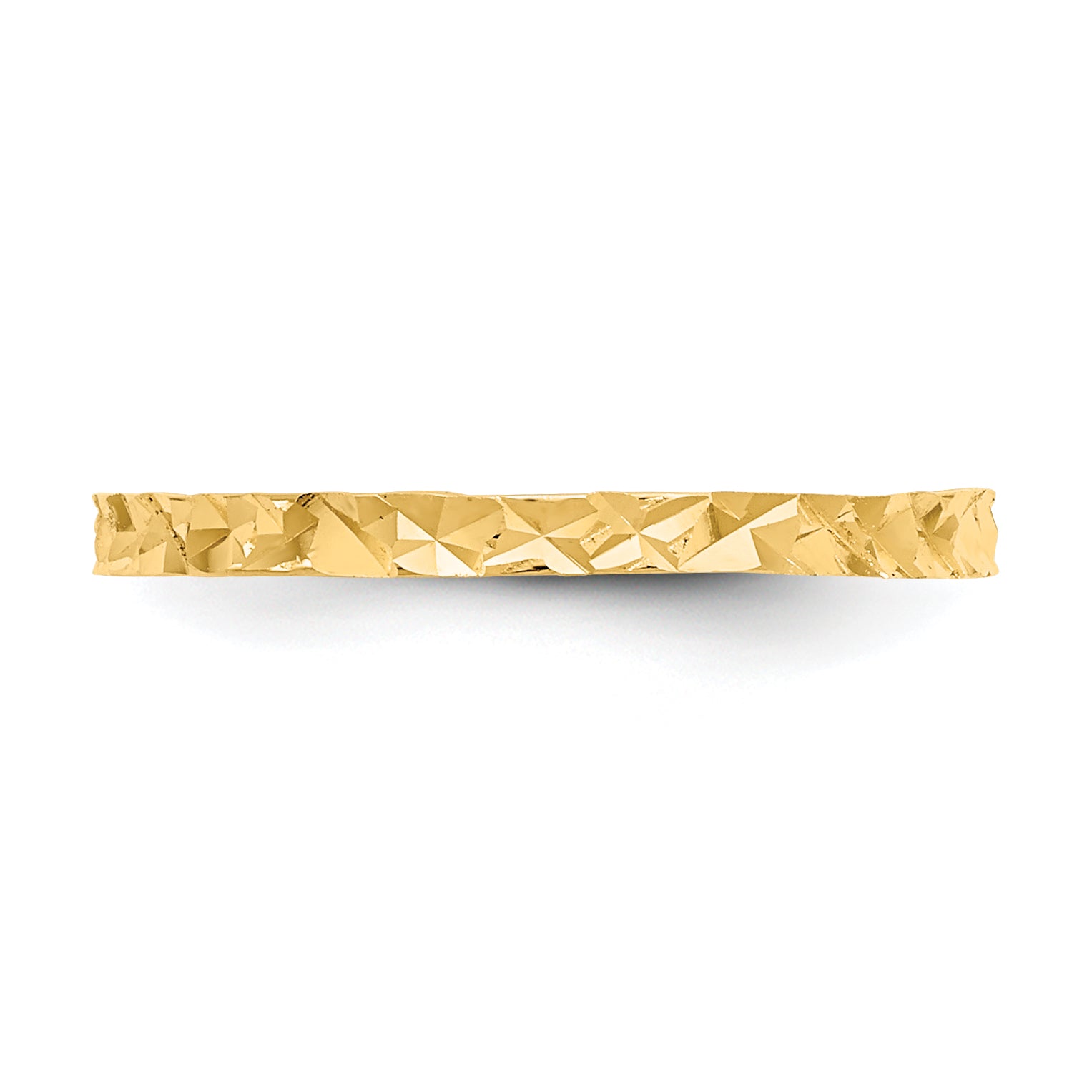10K Diamond-cut Design Band Childs Ring