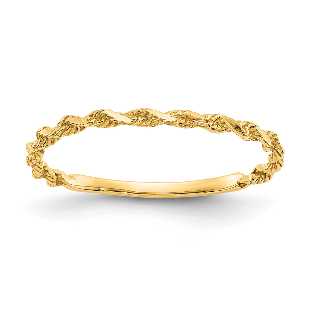 10K Ridged Dome Ring