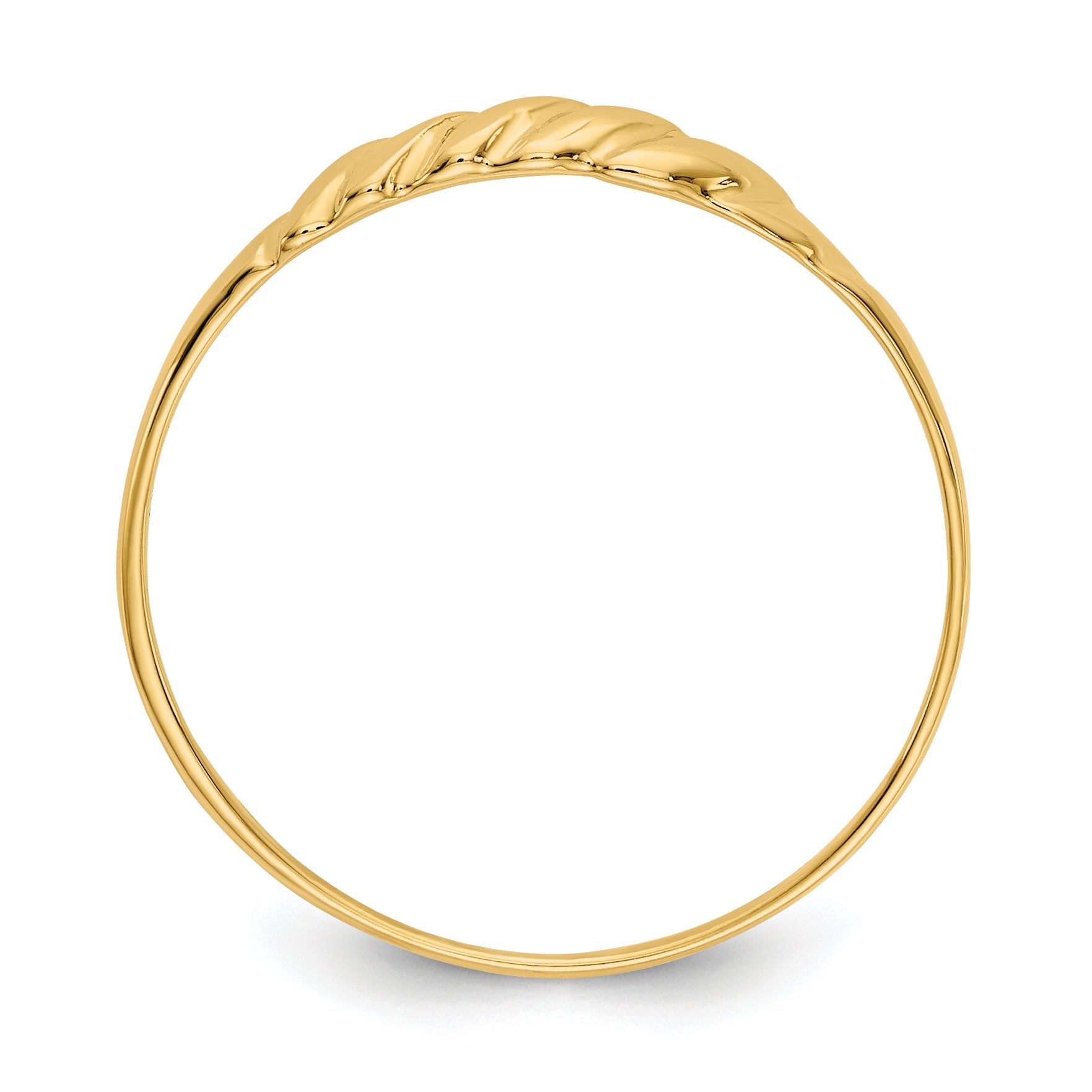 10K Ridged Dome Ring Secondary image