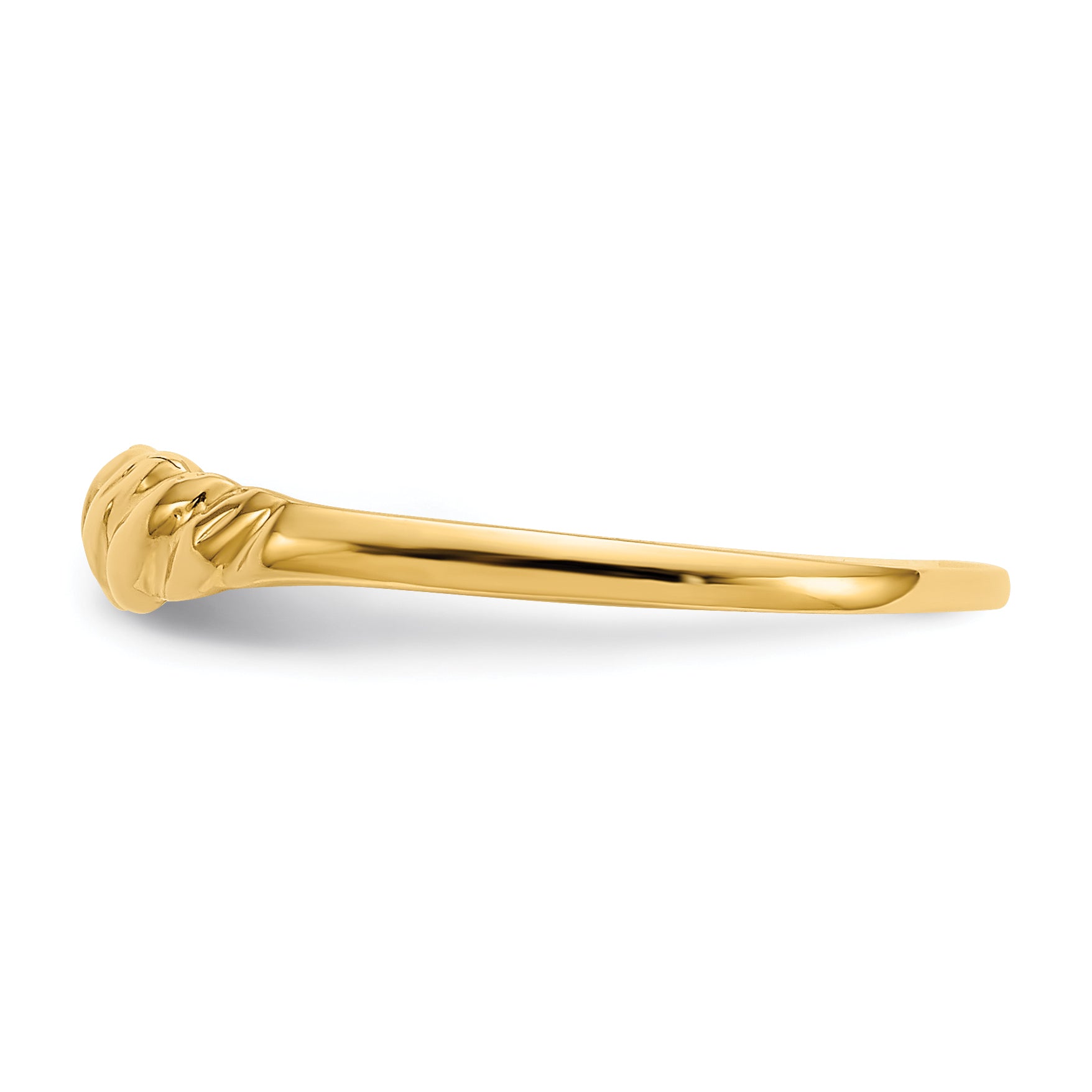 10K Ridged Dome Ring
