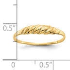 10K Ridged Dome Ring
