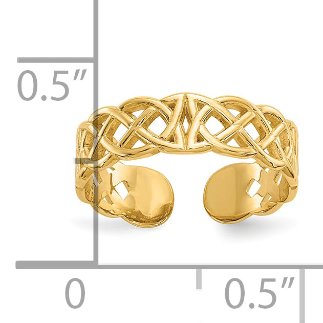 10K Celtic Toe Ring