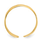 10K Adjustable Polished Band Toe Ring