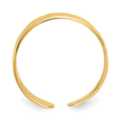 10K Adjustable Polished Band Toe Ring