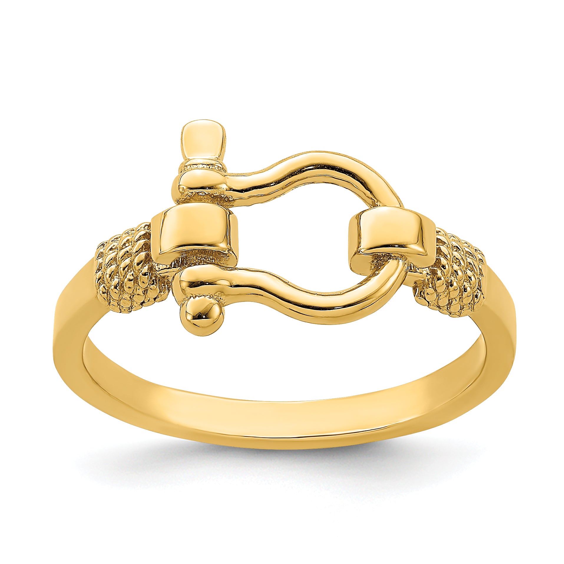 10K Shackle w/ Rope Edge Ring (Size 7) Main image