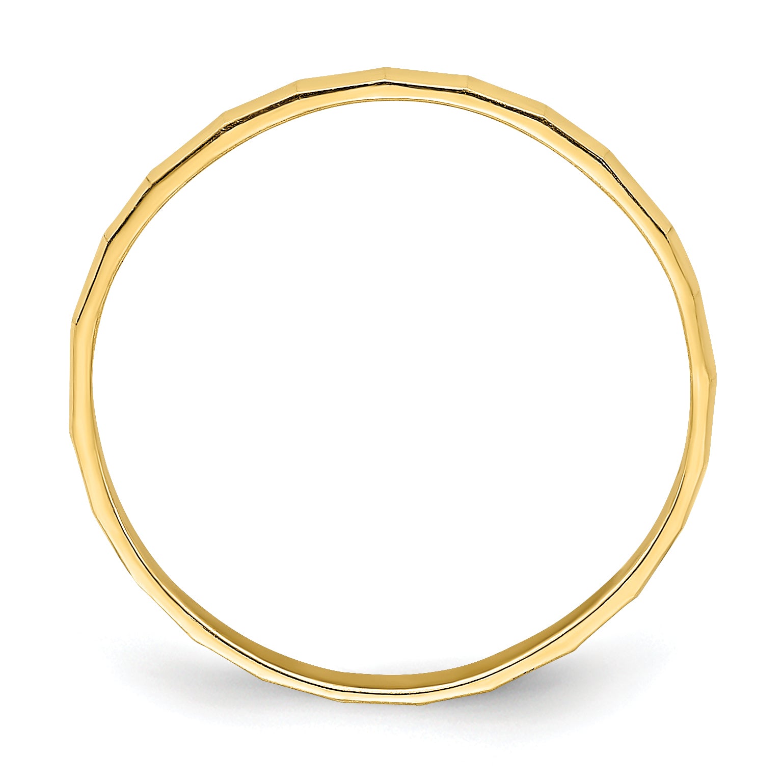 10k Bamboo Texture Baby Ring Secondary image