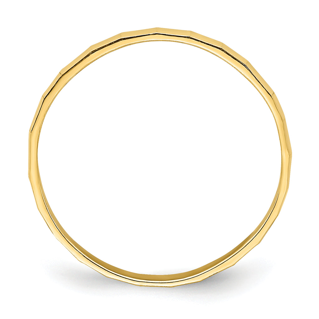 10k Bamboo Texture Baby Ring
