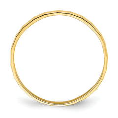 10k Bamboo Texture Baby Ring