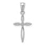 10k White Gold Passion Cross Charm