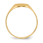 10k 10.0x8.5mm Closed Back Signet Ring