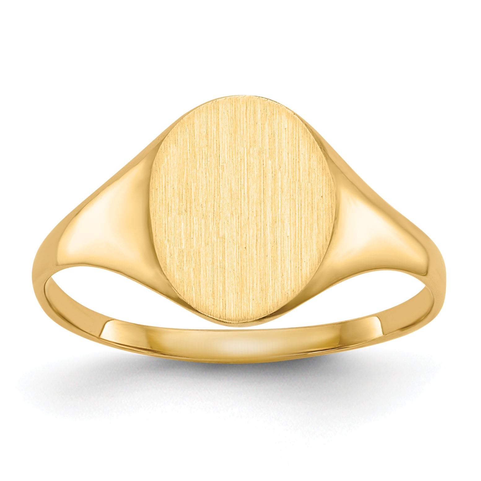 10k 9.5x10.0mm Closed Back Signet Ring