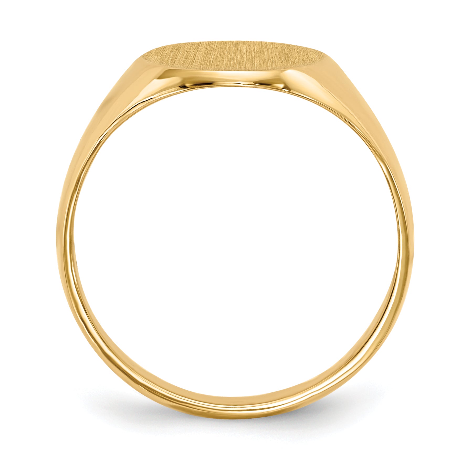 10k 14.0x10.0mm Closed Back Signet Ring Secondary image