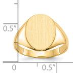 10k 14.0x10.0mm Closed Back Signet Ring