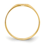 10k 6.5x7.5mm Closed Back Signet Ring