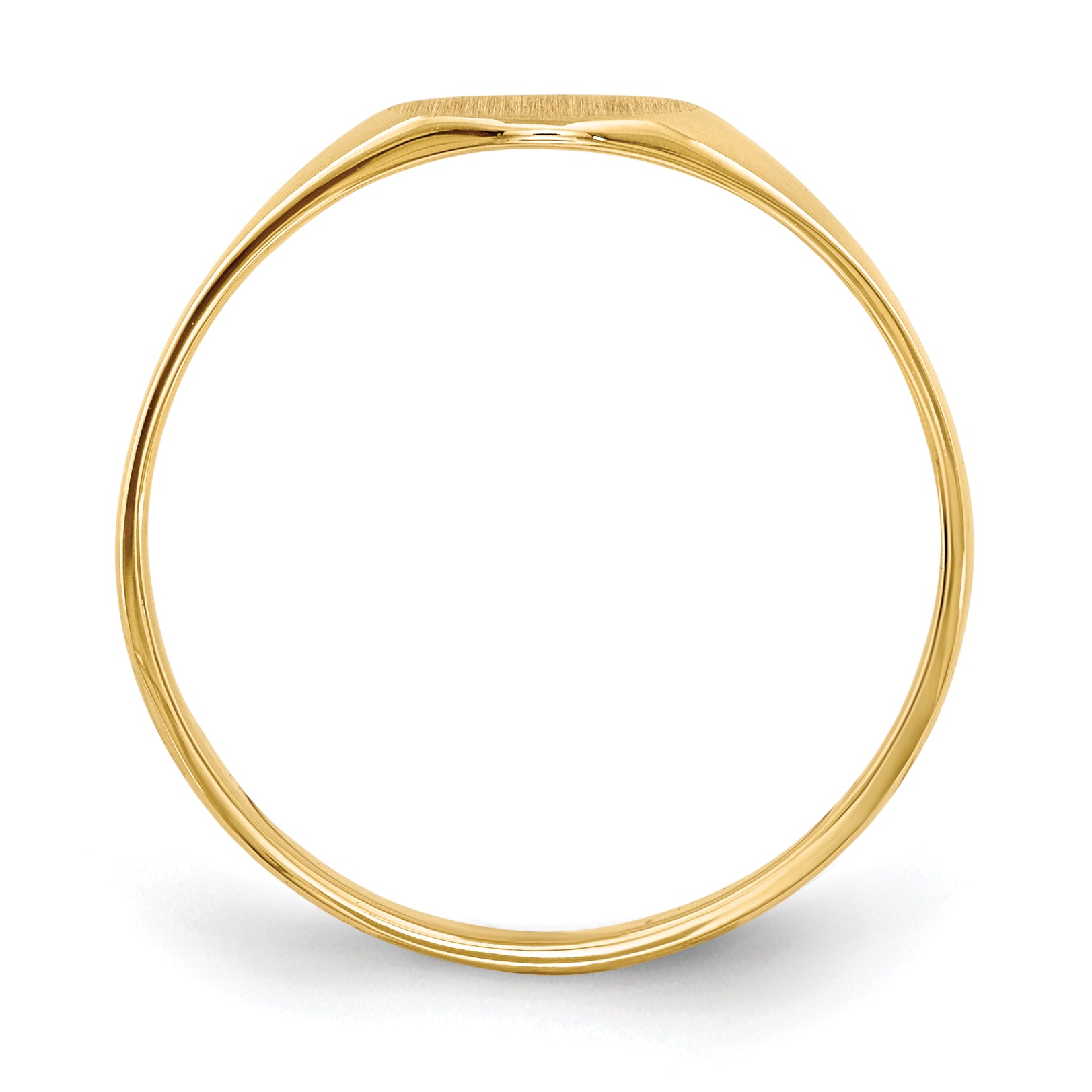 10k 6.5x7.5mm Closed Back Signet Ring