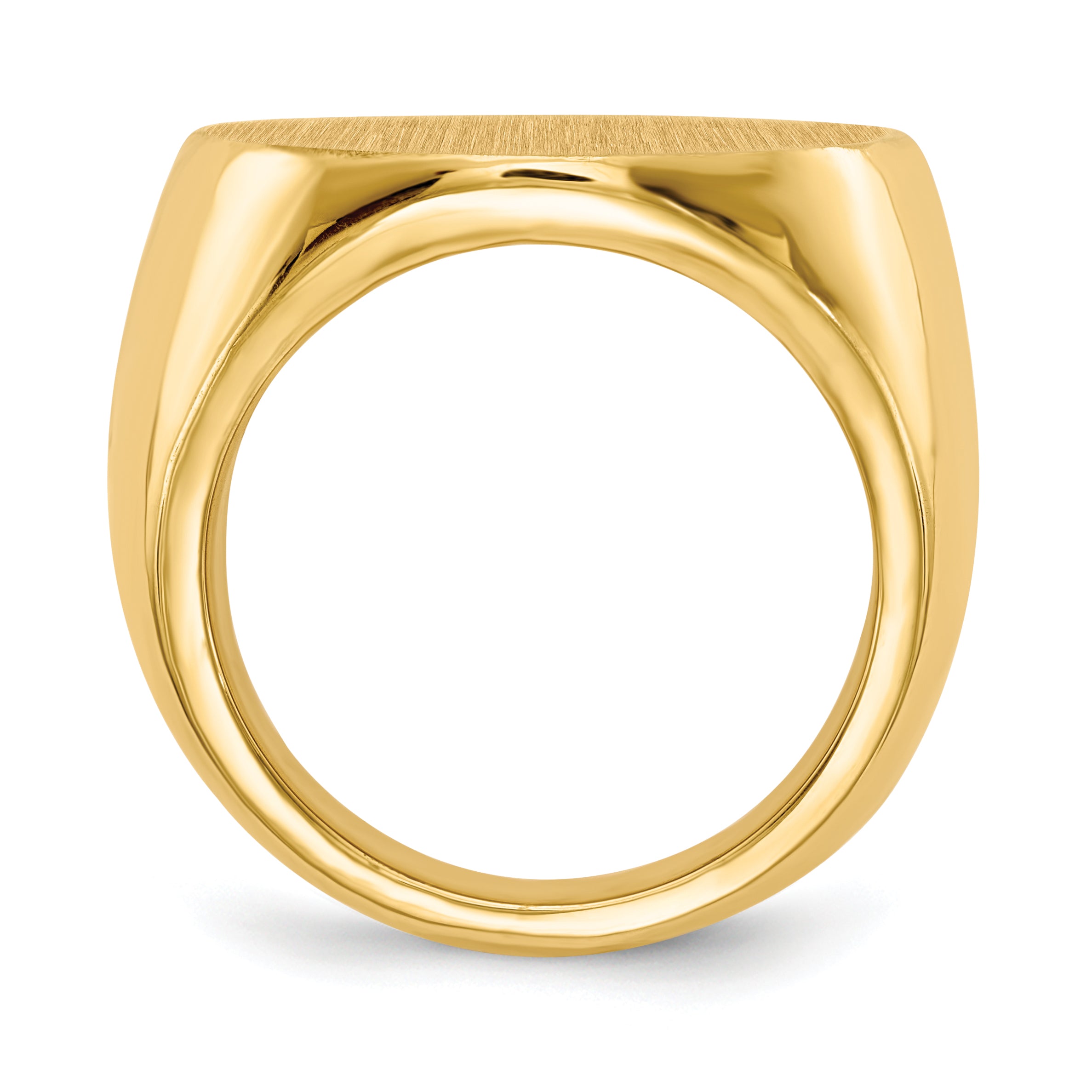10k 21.0x21.5mm Closed Back Mens Signet Ring