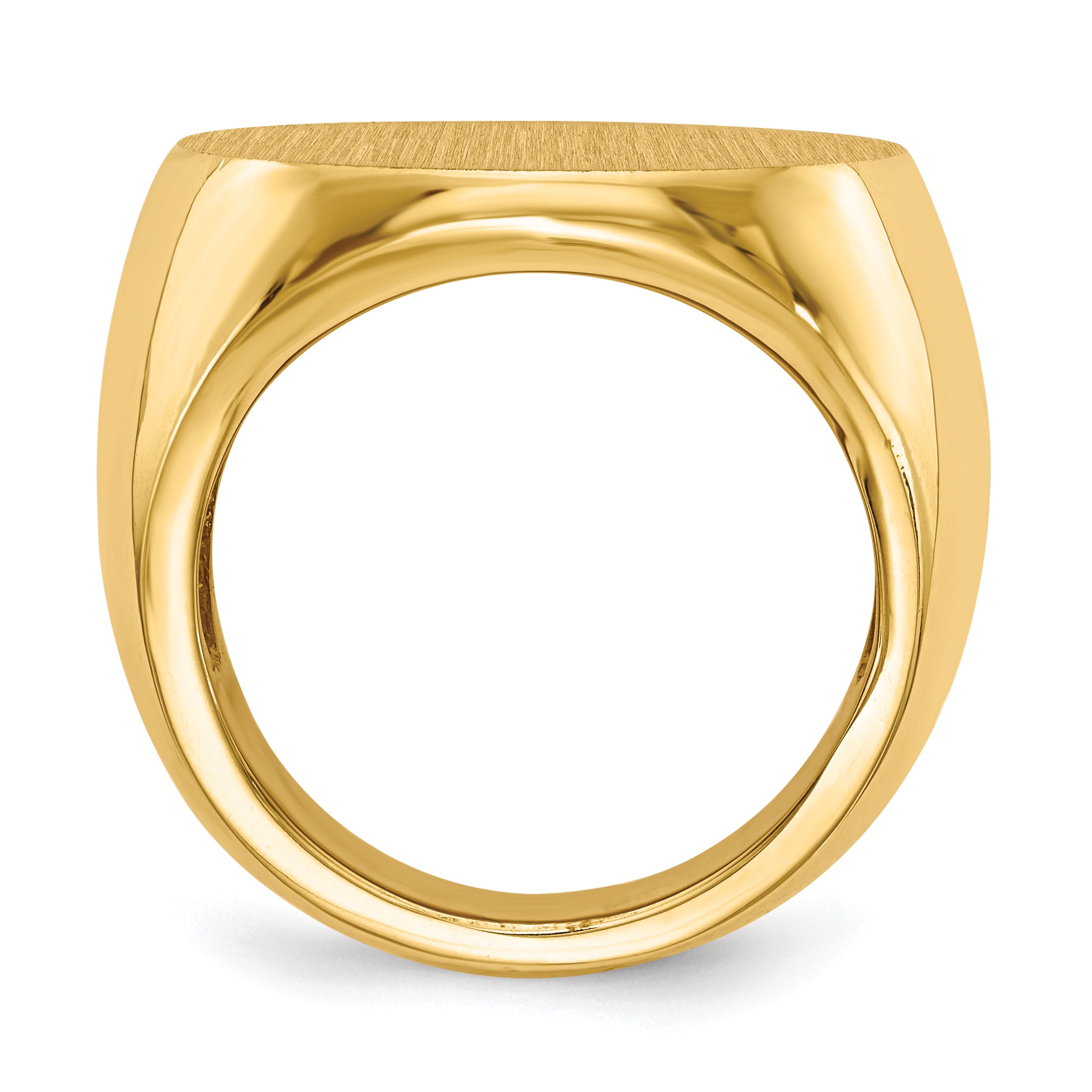 10k 21.0x21.5mm Open Back Mens Signet Ring Secondary image