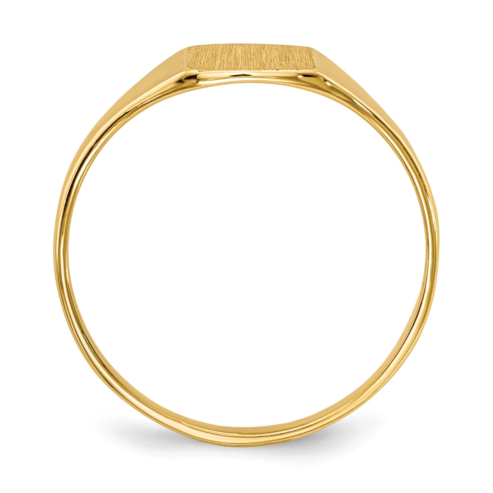 10k 6.5x7.0mm Closed Back Signet Ring Secondary image