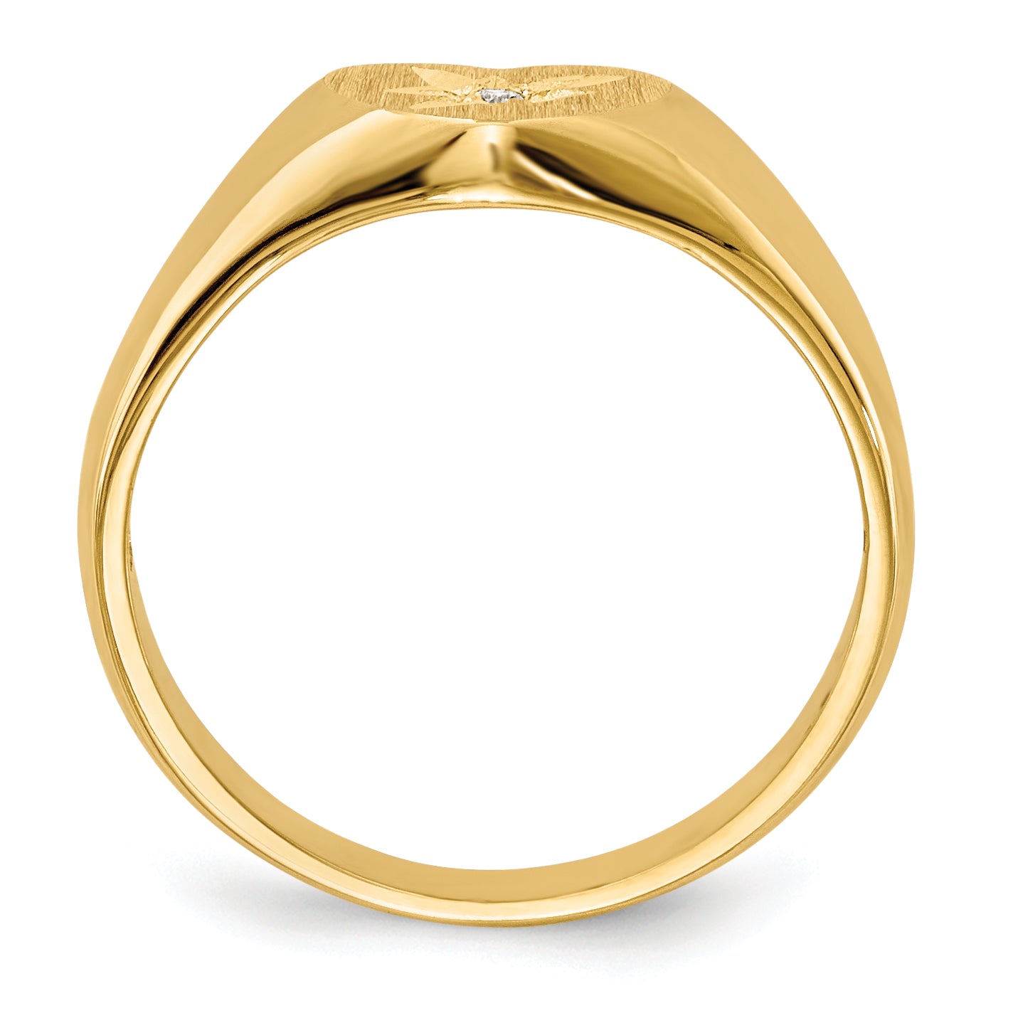 10K Child's AA Diamond Signet Ring Secondary image