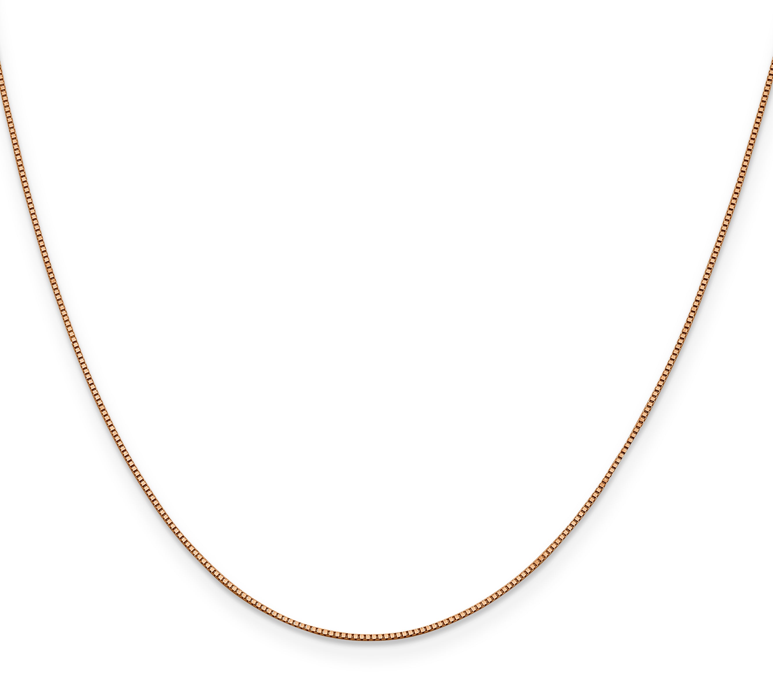 10k Rose Gold .70mm Box Chain Secondary image
