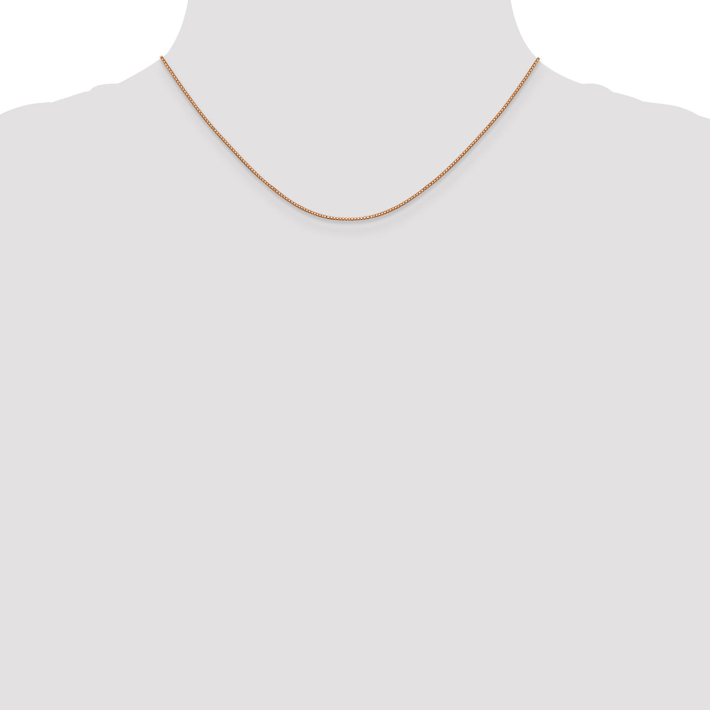 10k Rose Gold .9mm Box Chain