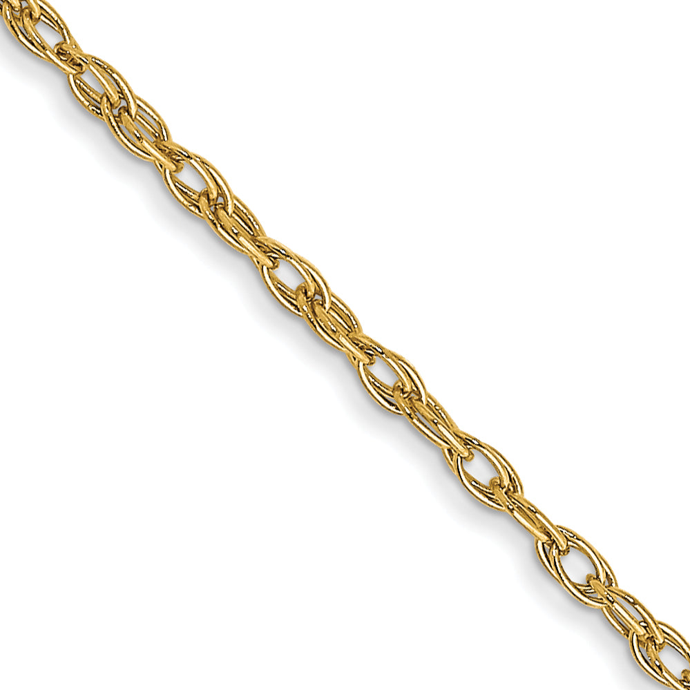14K 16 inch Carded 1.35mm Cable Rope with Spring Ring Clasp Chain Main image