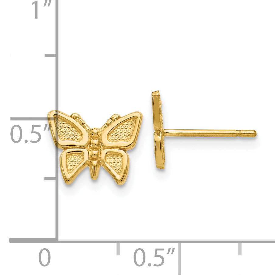 10k Polished Butterfly Post Earrings