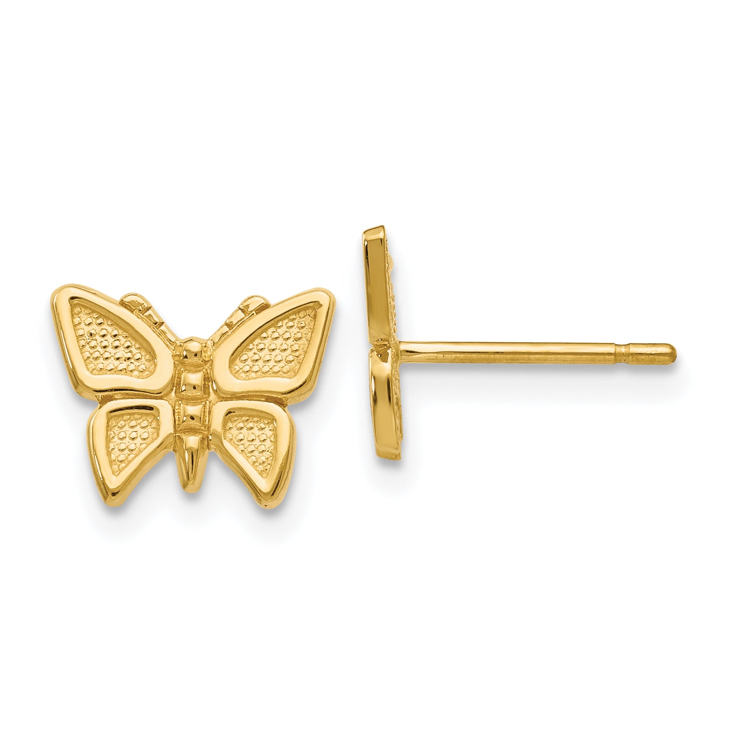 10k Polished Butterfly Post Earrings Main image
