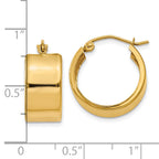 10k 8.25mm Polished Hoop Earrings