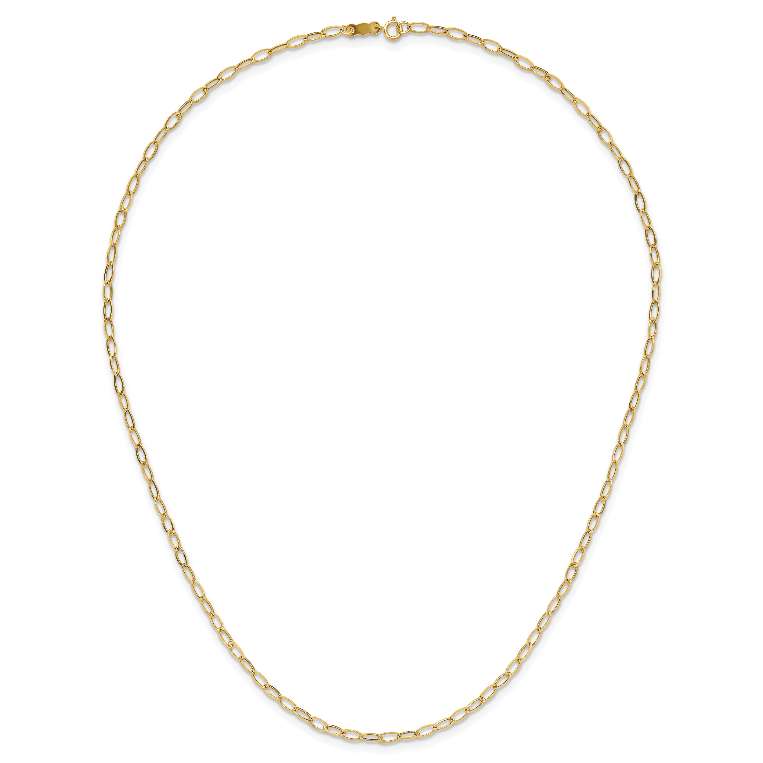10k 4mm Oval Link 18 inch Necklace Secondary image