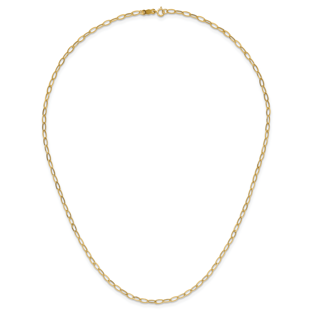 10k 4mm Oval Link 18 inch Necklace