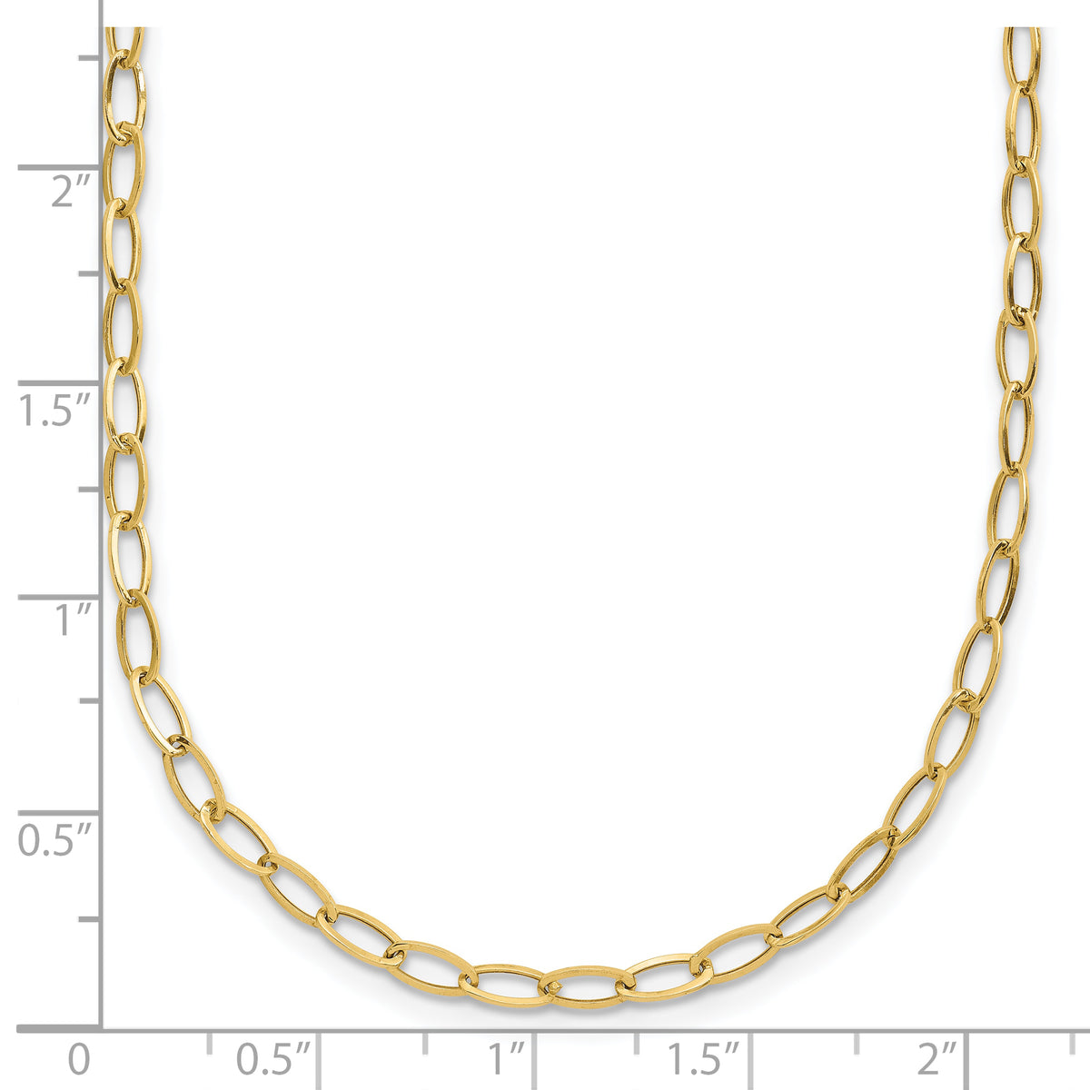 10k 4mm Oval Link 18 inch Necklace