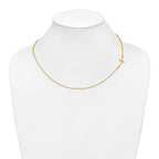 10k Small Sideways Curved Cross Necklace
