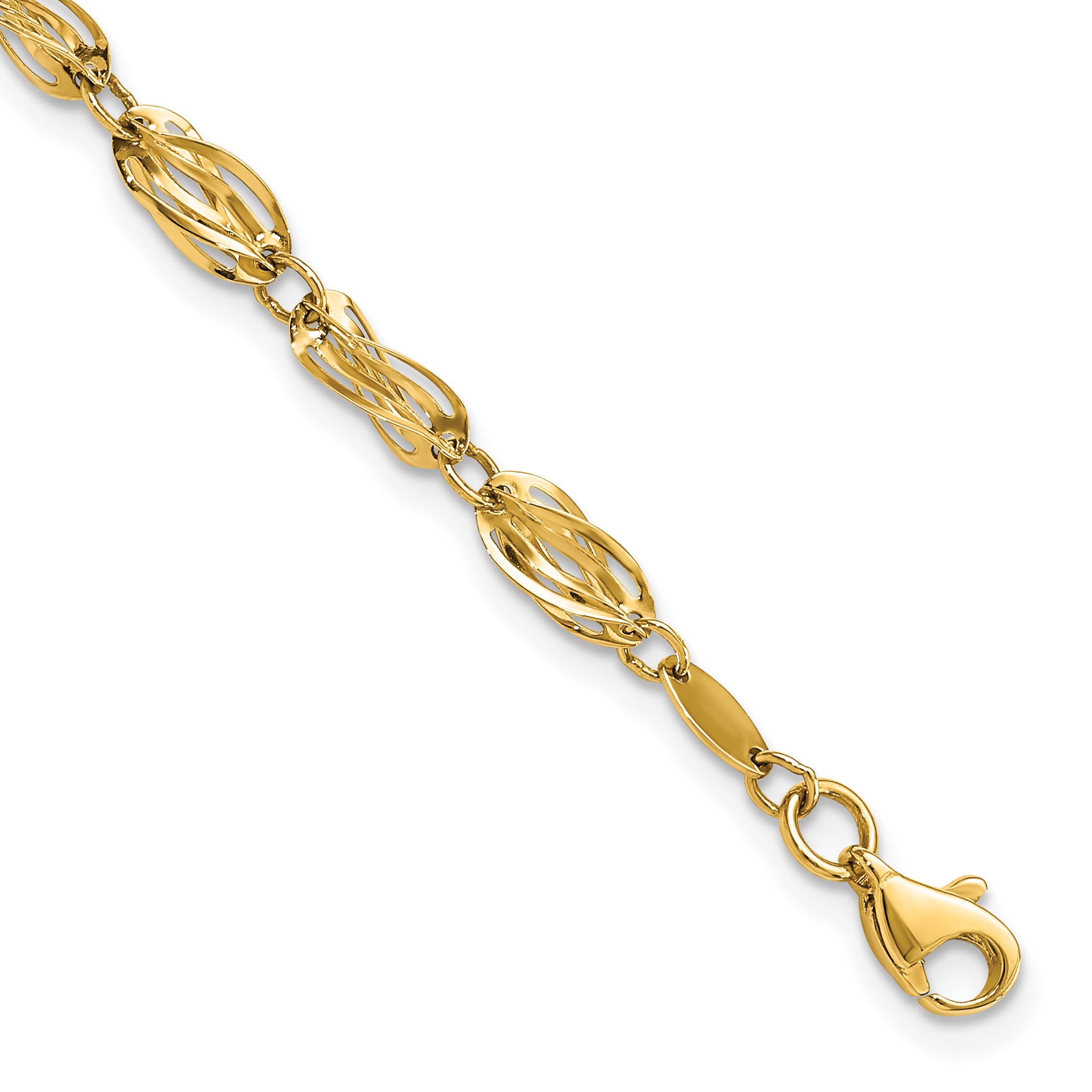 10k Gold Polished Fancy Bracelet Main image