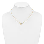 10kY & White Rhodium Heart with Infinity Symbol Necklace