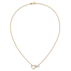10kY & White Rhodium Heart with Infinity Symbol Necklace