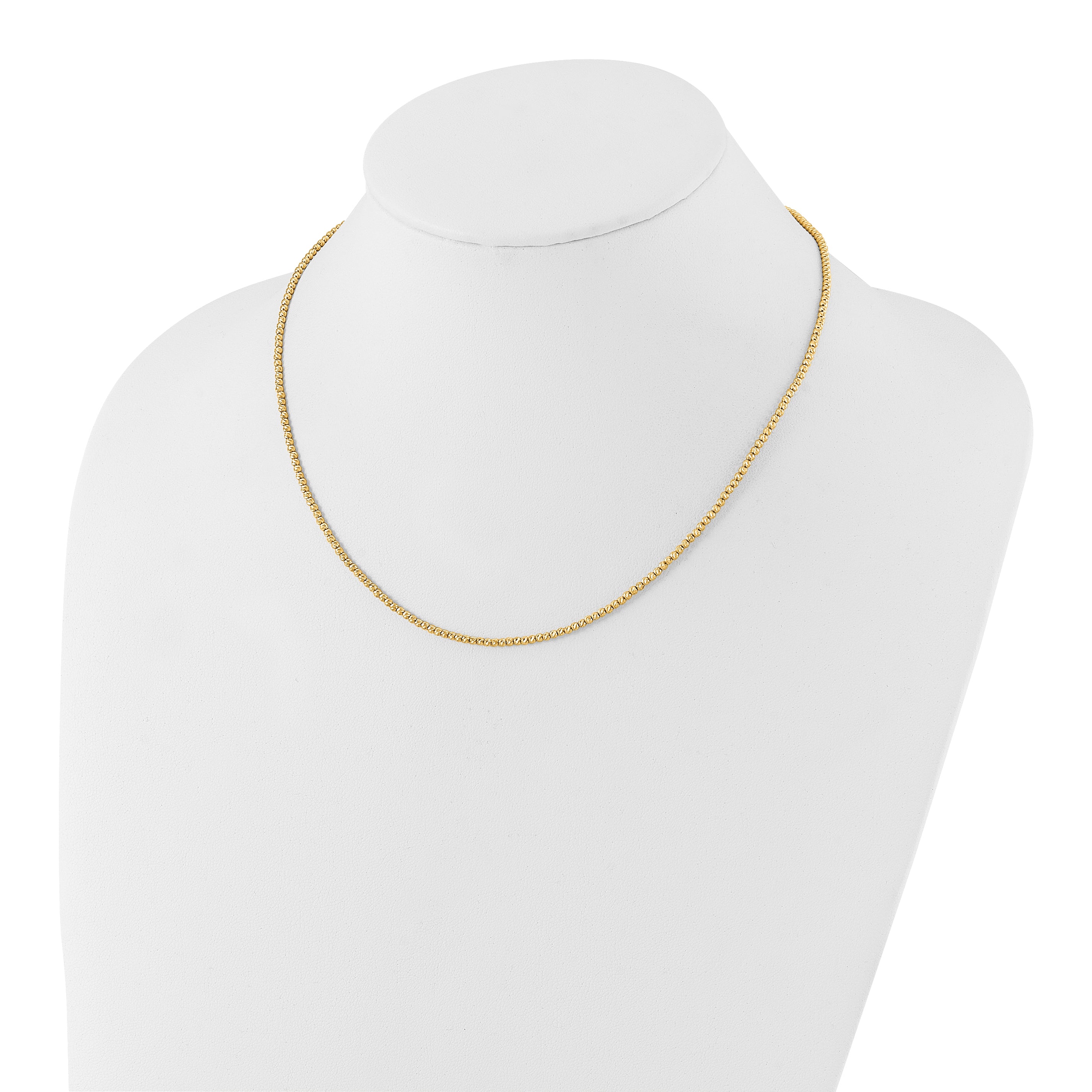 10K Diamond-cut Beaded 18in Necklace Main image