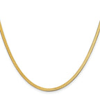 10K Yellow Gold Solid Herringbone Chain Necklace 2.5mm - Sophia Jewelers