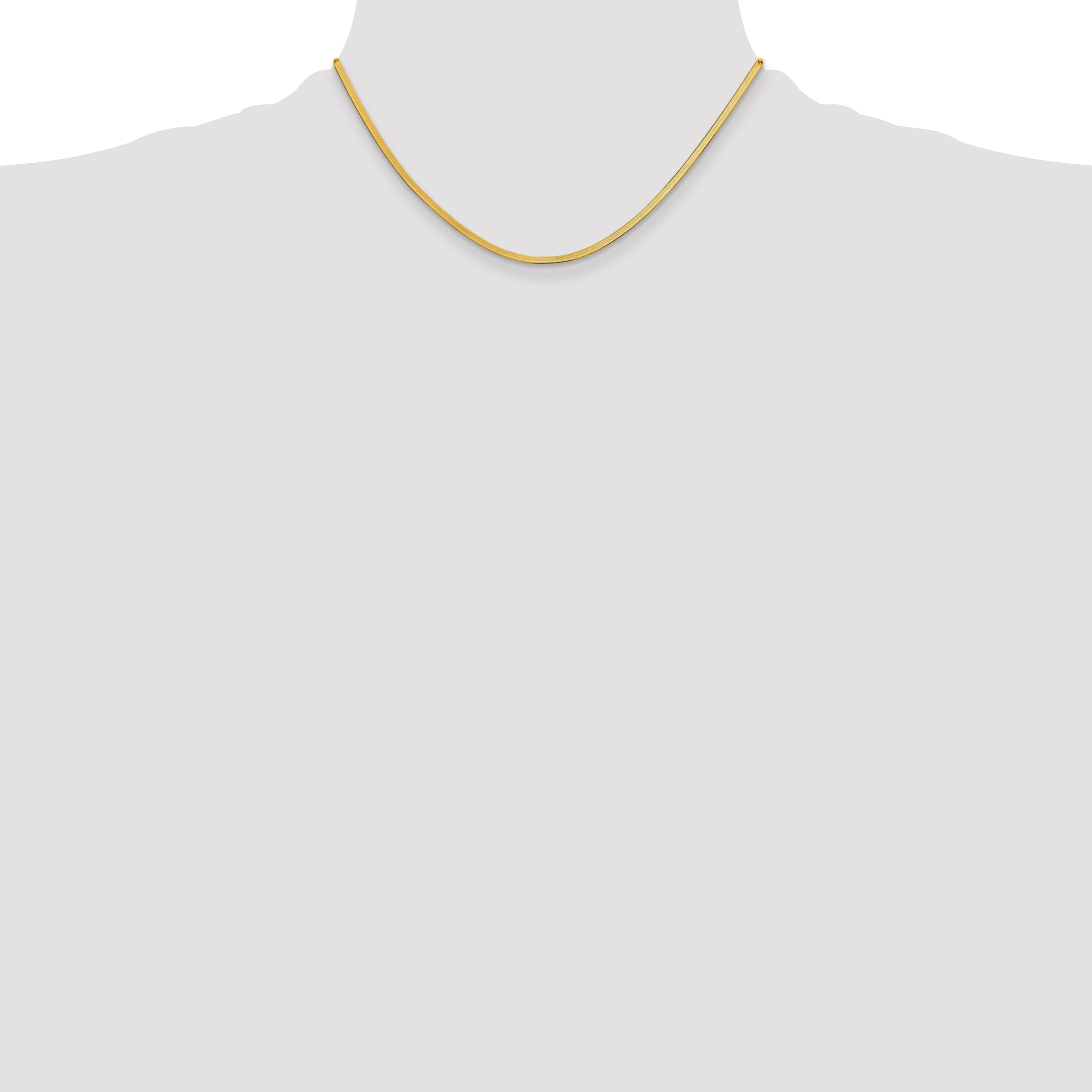 10k 2.5mm Silky Herringbone Chain
