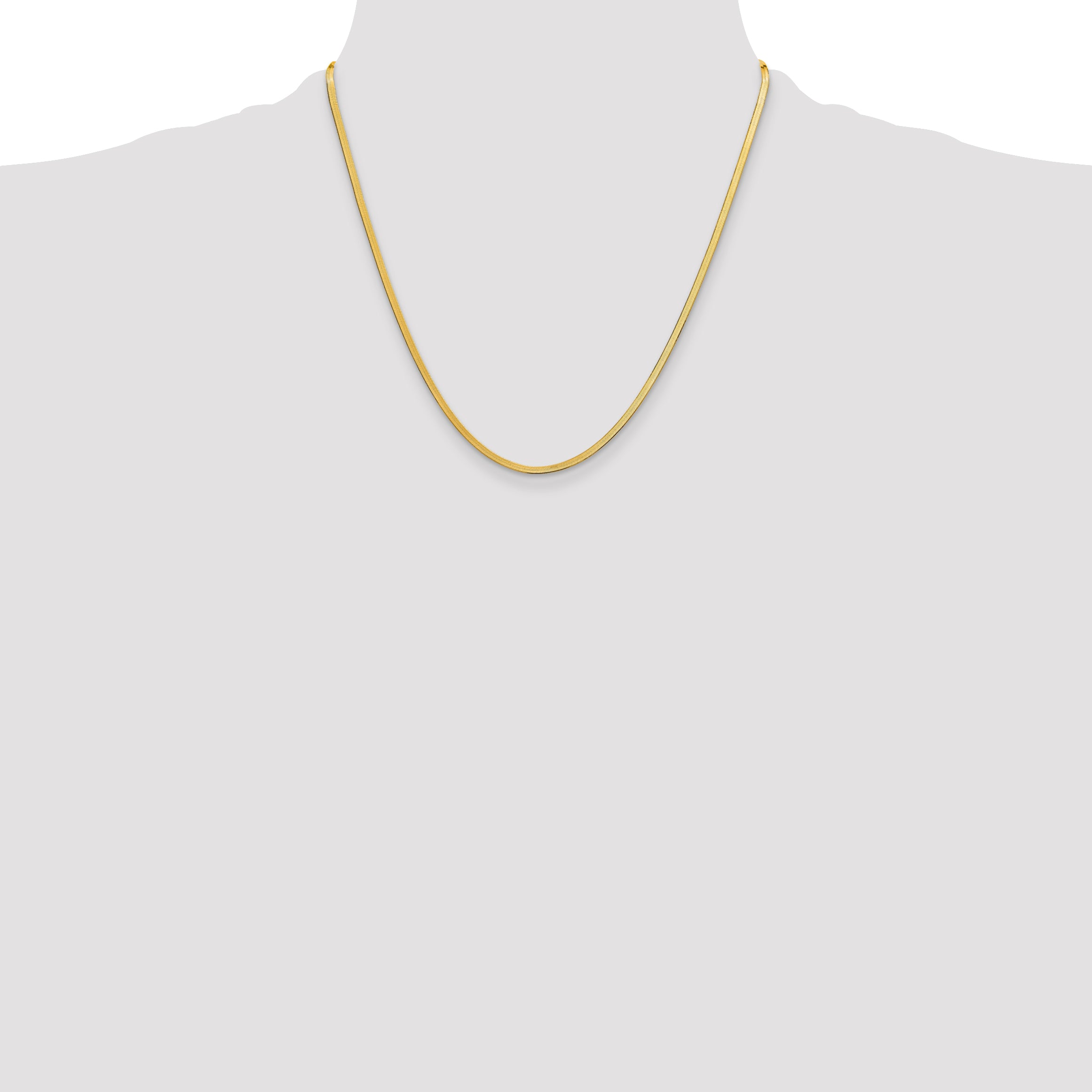 10k 2.5mm Silky Herringbone Chain