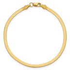10K Yellow Gold Solid Herringbone Chain Necklace 2.5mm