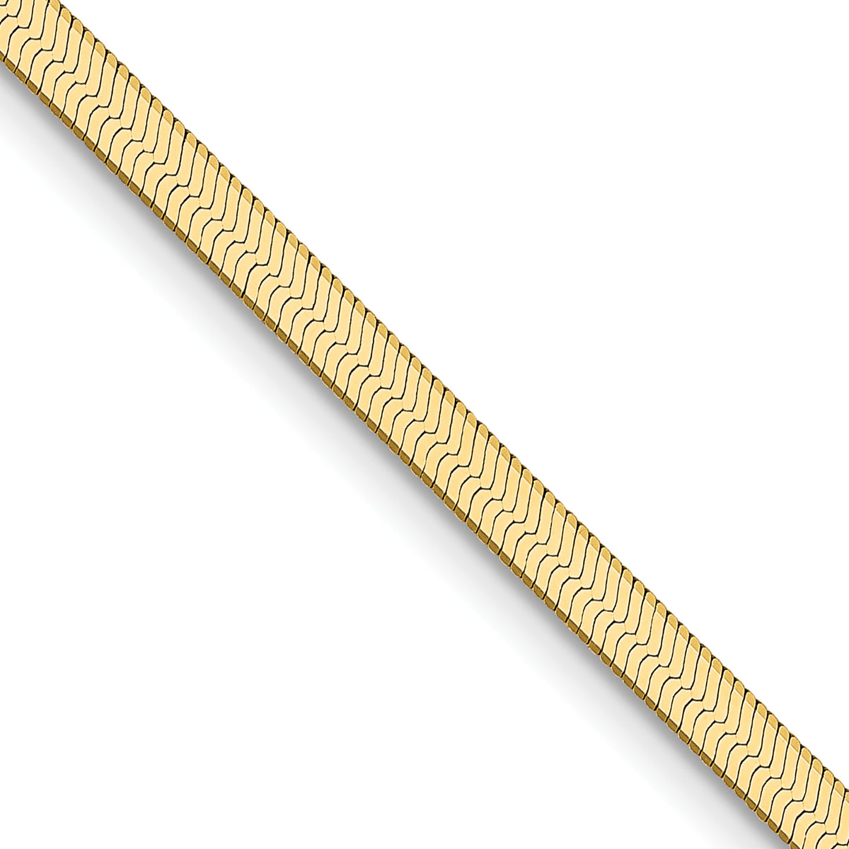 10k 2.5mm Silky Herringbone Chain
